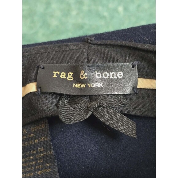 Rag and Bone navy blue brim fedora hat
